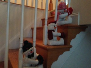 stair snowmen